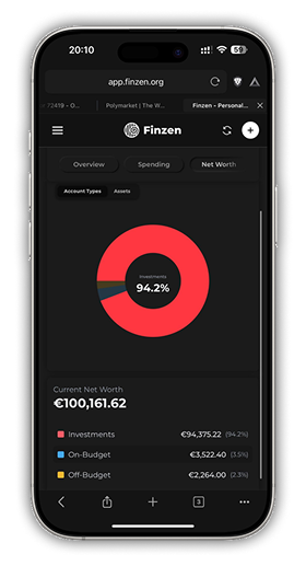 Finzen app — composition view