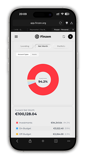 Finzen app — composition view
